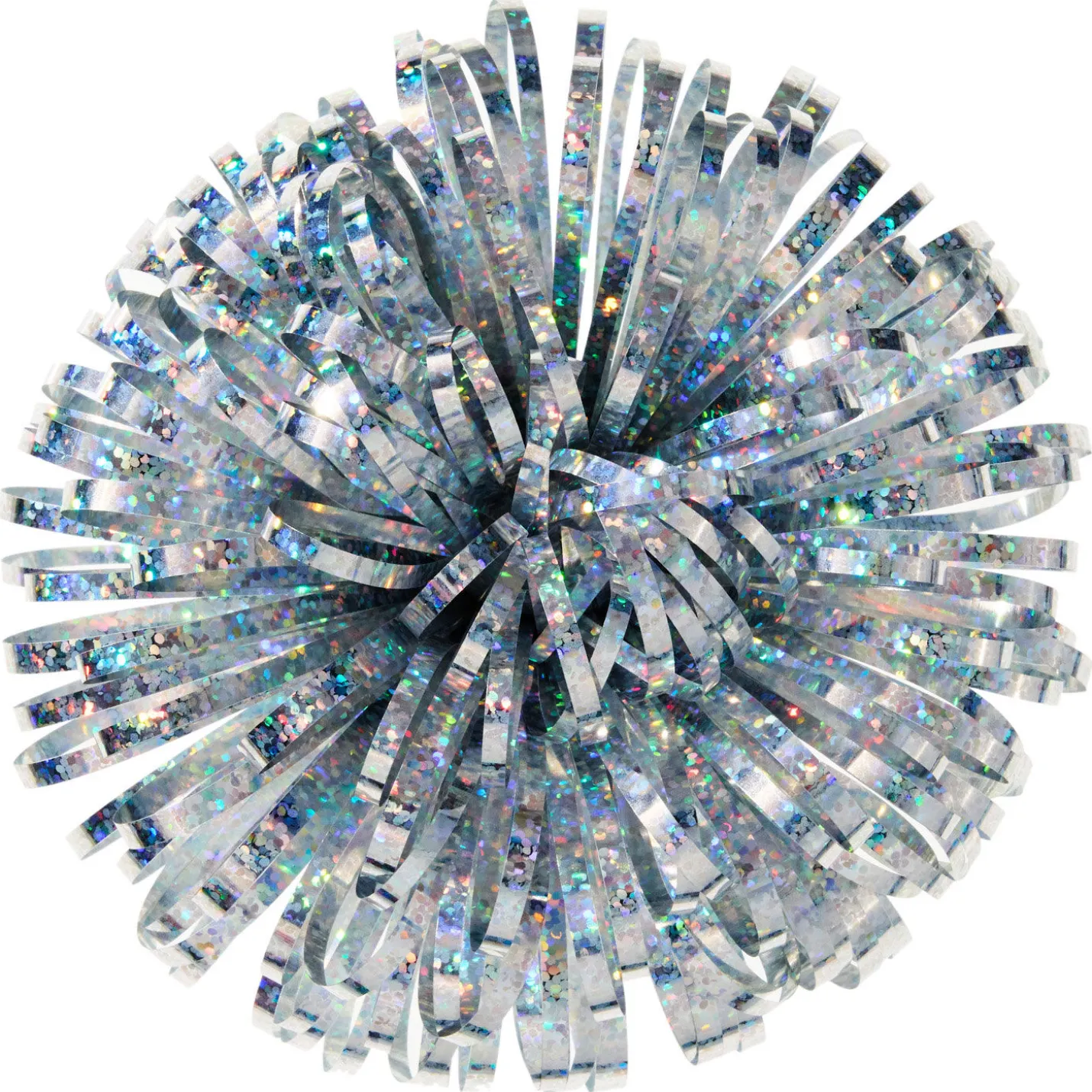5" Silver Holographic Gift Bow