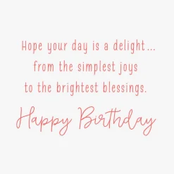 Simple Joys and Bright Blessings Religious Birthday Card