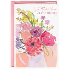 Simple Joys and Bright Blessings Religious Birthday Card