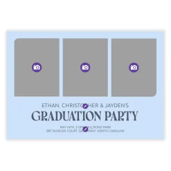 Simple Group Party Flat Graduation Party Invitation