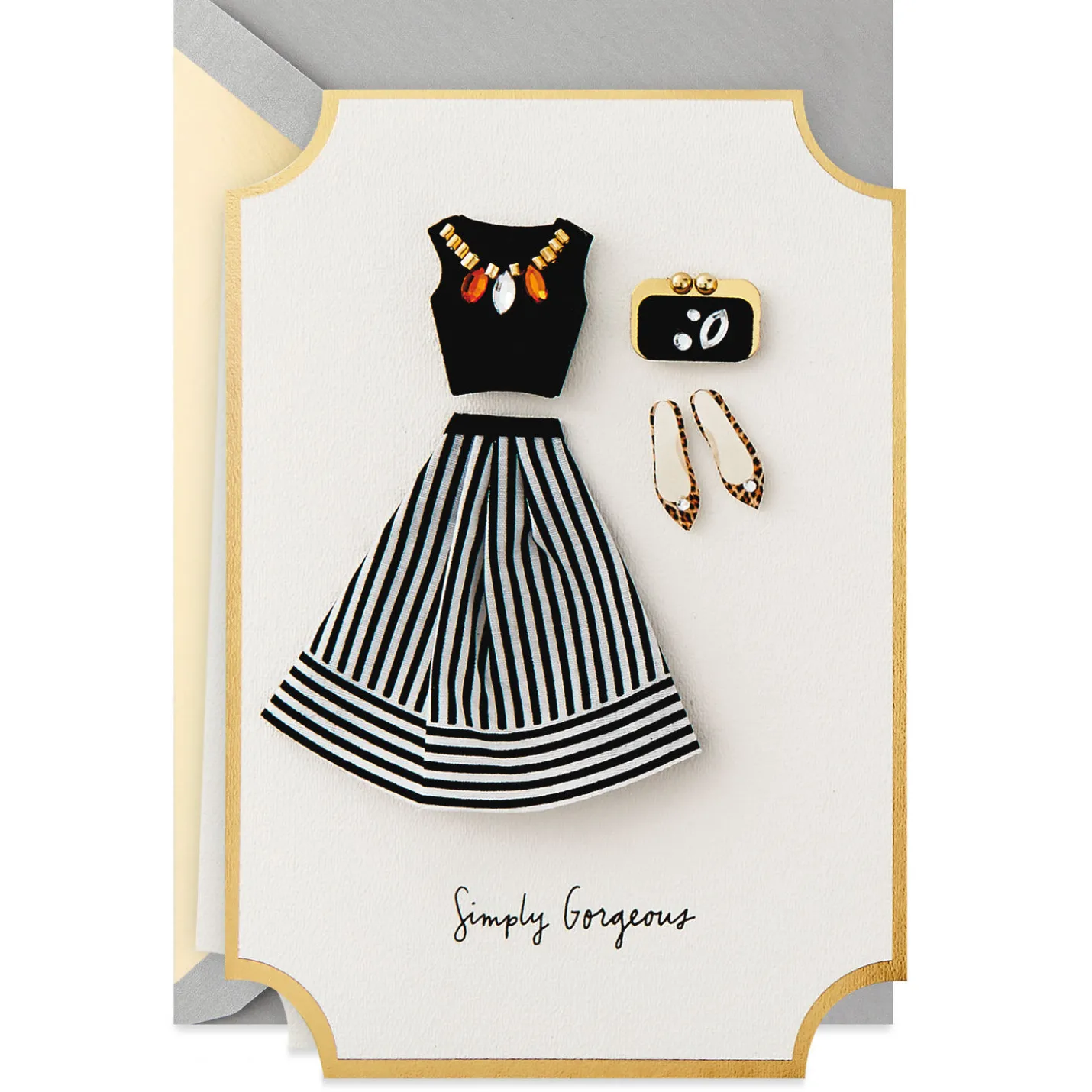 Simply Gorgeous Fashionable Ensemble Birthday Card for Her