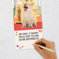 Singing Cats Funny Musical Pop-Up Birthday Card