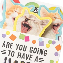 Singing Cats Funny Musical Pop-Up Birthday Card