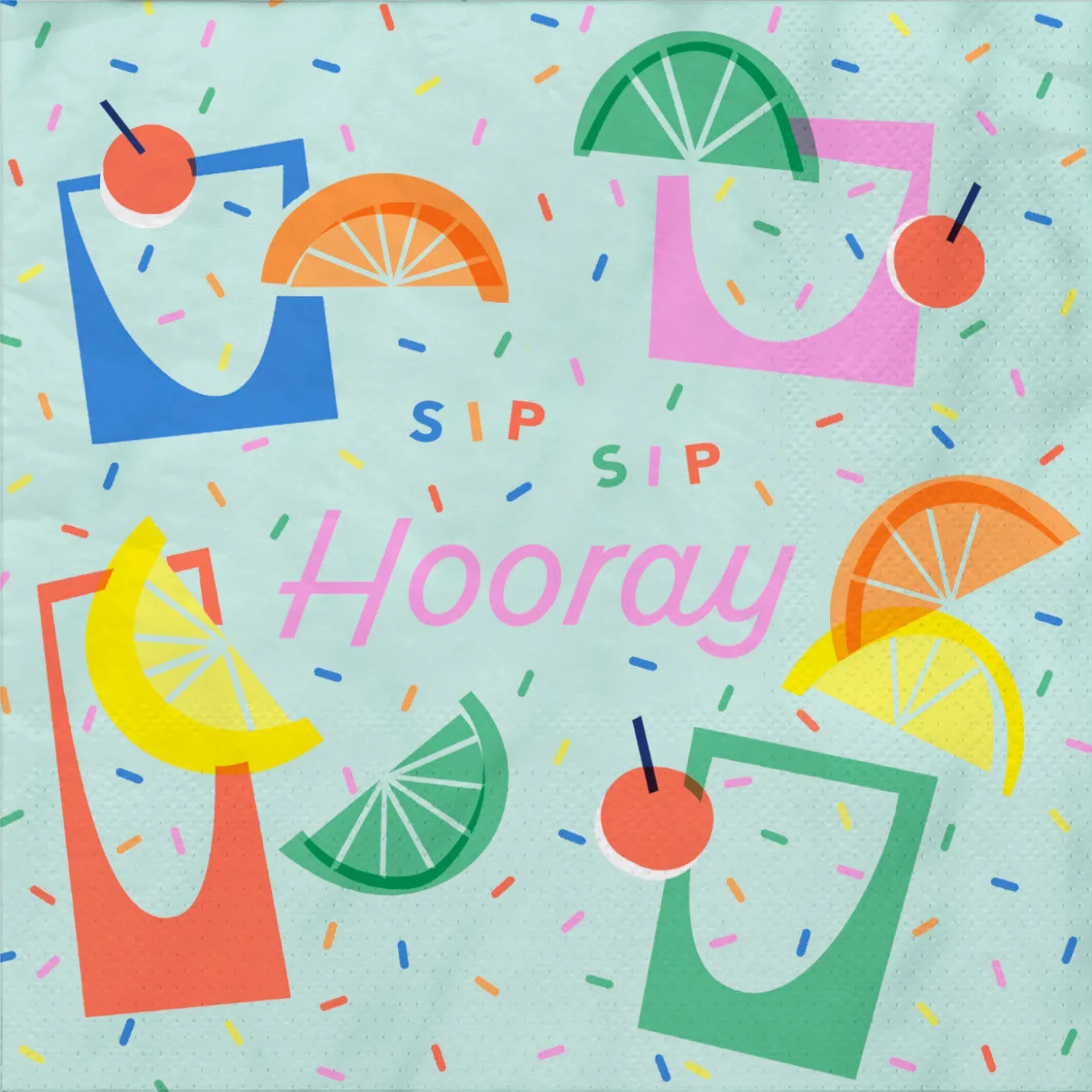 Sip Sip Hooray Cocktail Napkins, Pack of 20