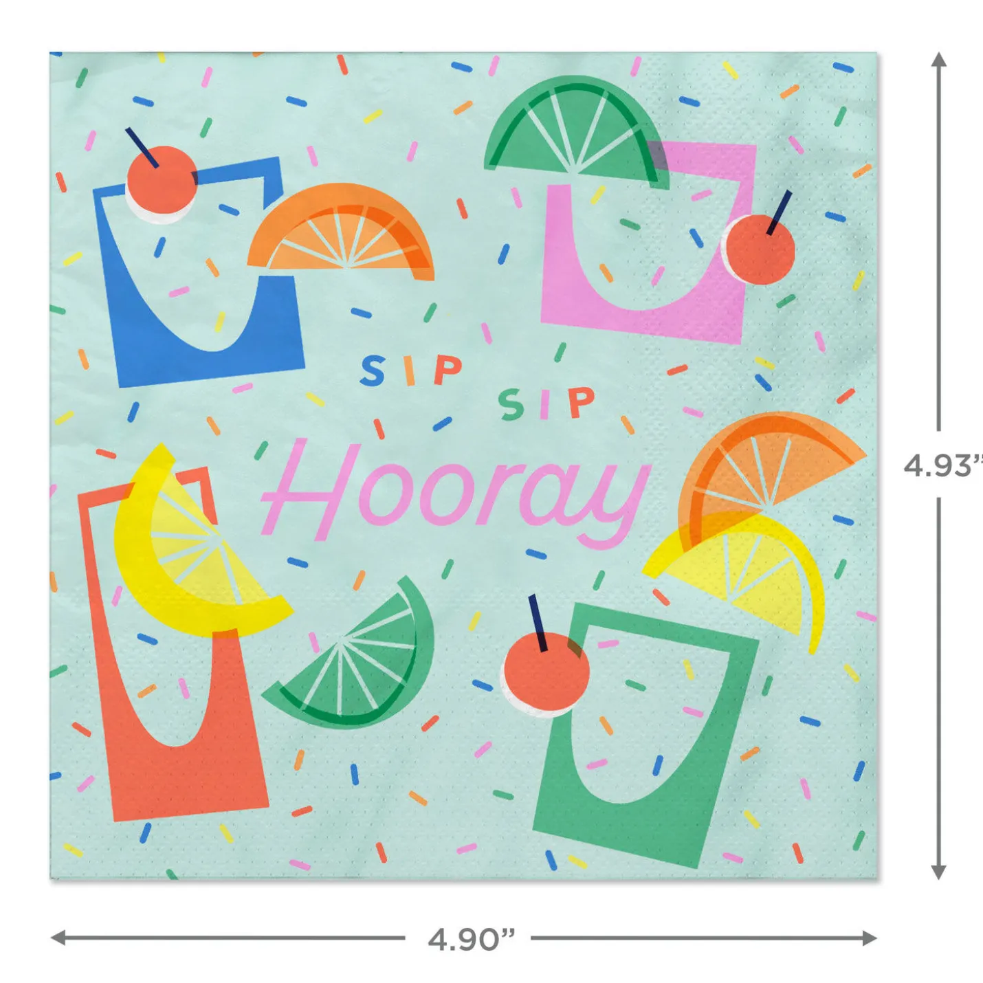 Sip Sip Hooray Cocktail Napkins, Pack of 20