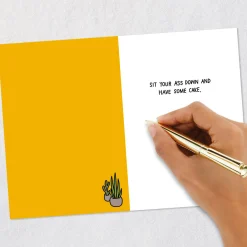 Sit Your Ass Down Funny Birthday Card