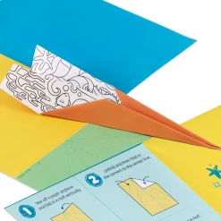 Sky's the Limit Birthday Card for Kids With Coloring Sheets and Paper Airplane Activity