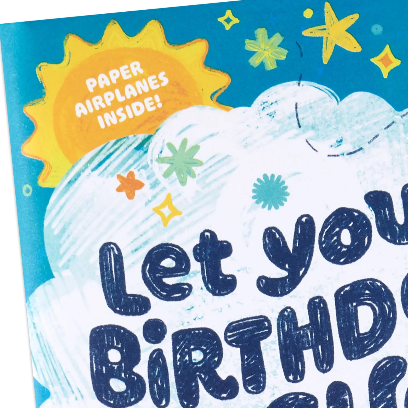 Sky's the Limit Birthday Card for Kids With Coloring Sheets and Paper Airplane Activity