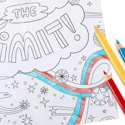 Sky's the Limit Birthday Card for Kids With Coloring Sheets and Paper Airplane Activity