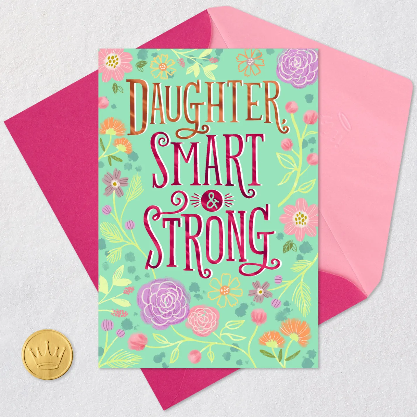 Smart and Strong Birthday Card for Daughter