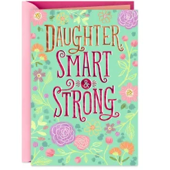 Smart and Strong Birthday Card for Daughter