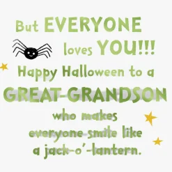Smile Like a Jack-o'-Lantern Halloween Card for Great-Grandson