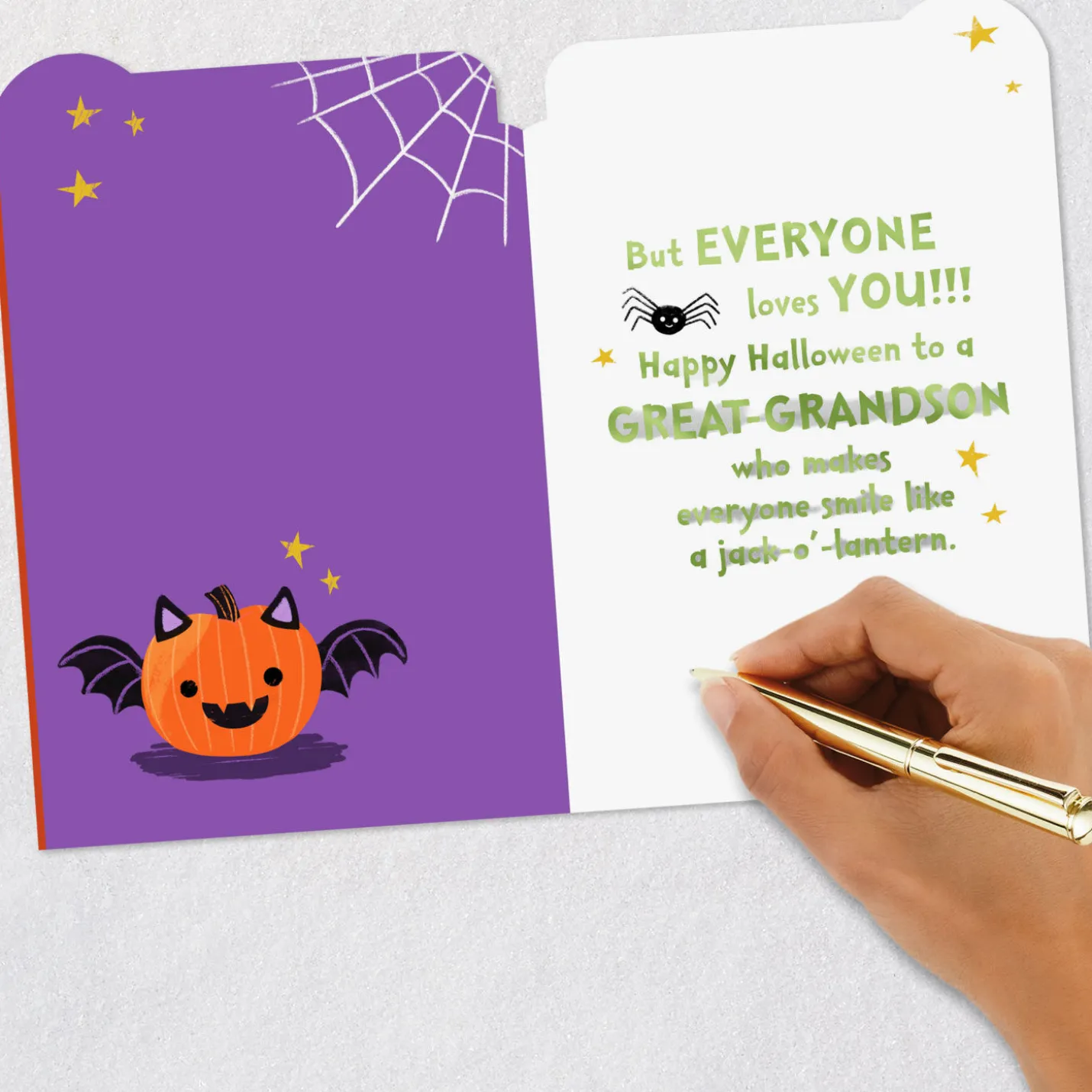 Smile Like a Jack-o'-Lantern Halloween Card for Great-Grandson