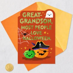 Smile Like a Jack-o'-Lantern Halloween Card for Great-Grandson