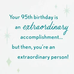 Smiles and Celebration 95th Birthday Card