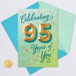 Smiles and Celebration 95th Birthday Card