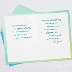 Smiles and Celebration 95th Birthday Card
