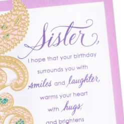 Smiles, Laughter and Hugs Birthday Card for Sister