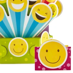 Smiley Face Musical 3D Pop-Up Birthday Card With Light