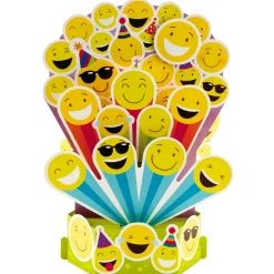 Smiley Face Musical 3D Pop-Up Birthday Card With Light