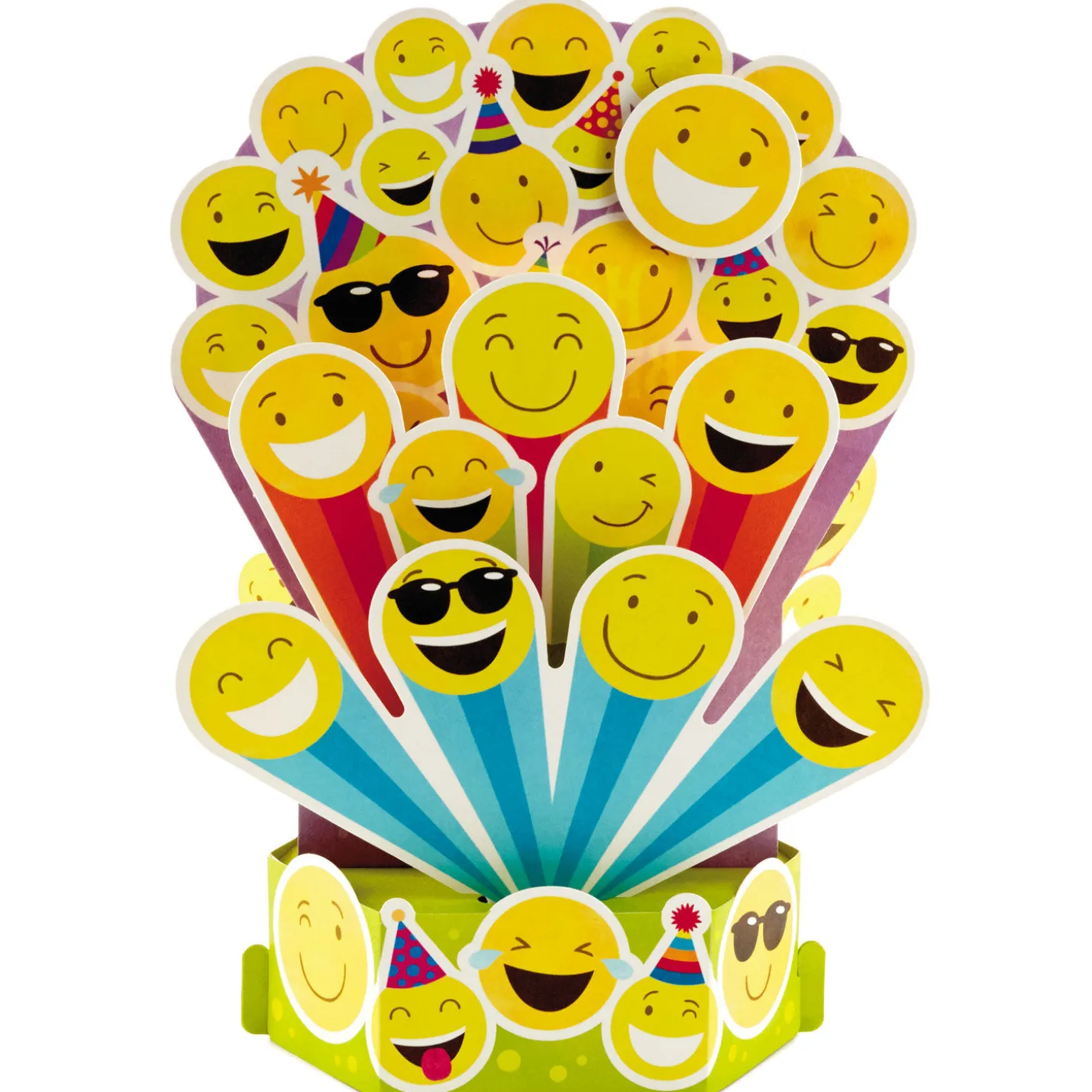Smiley Face Musical 3D Pop-Up Birthday Card With Light