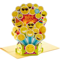 Smiley Face Musical 3D Pop-Up Birthday Card With Light