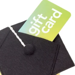 Smiley Face in Grad Cap Plush Gift Card Holder