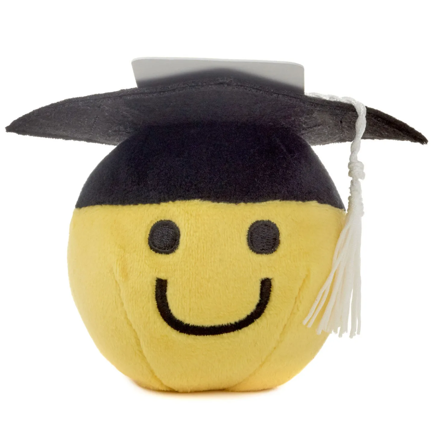Smiley Face in Grad Cap Plush Gift Card Holder