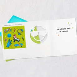 Smiley Face With Sunglasses 11th Birthday Card With Stickers