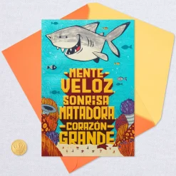 Smiling Shark Spanish-Language Birthday Card for Him