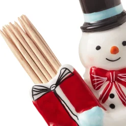 Smiling Snowman Toothpick Holder