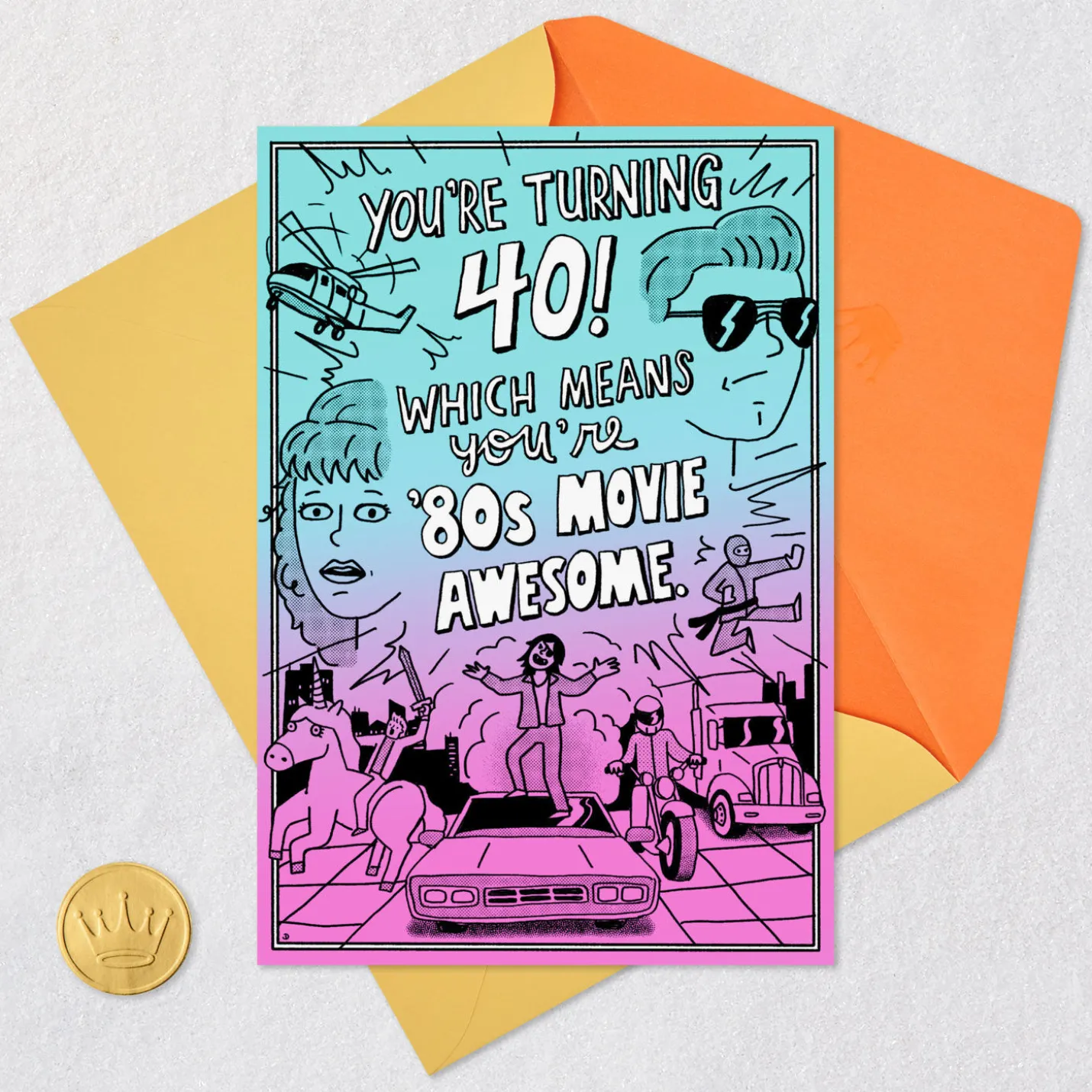 80s Movie Old Funny 40th Birthday Card