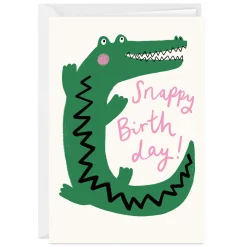 Snappy Crocodile Funny Custom Birthday Card