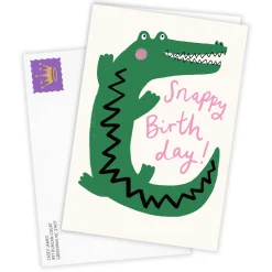 Snappy Crocodile Funny Custom Birthday Card
