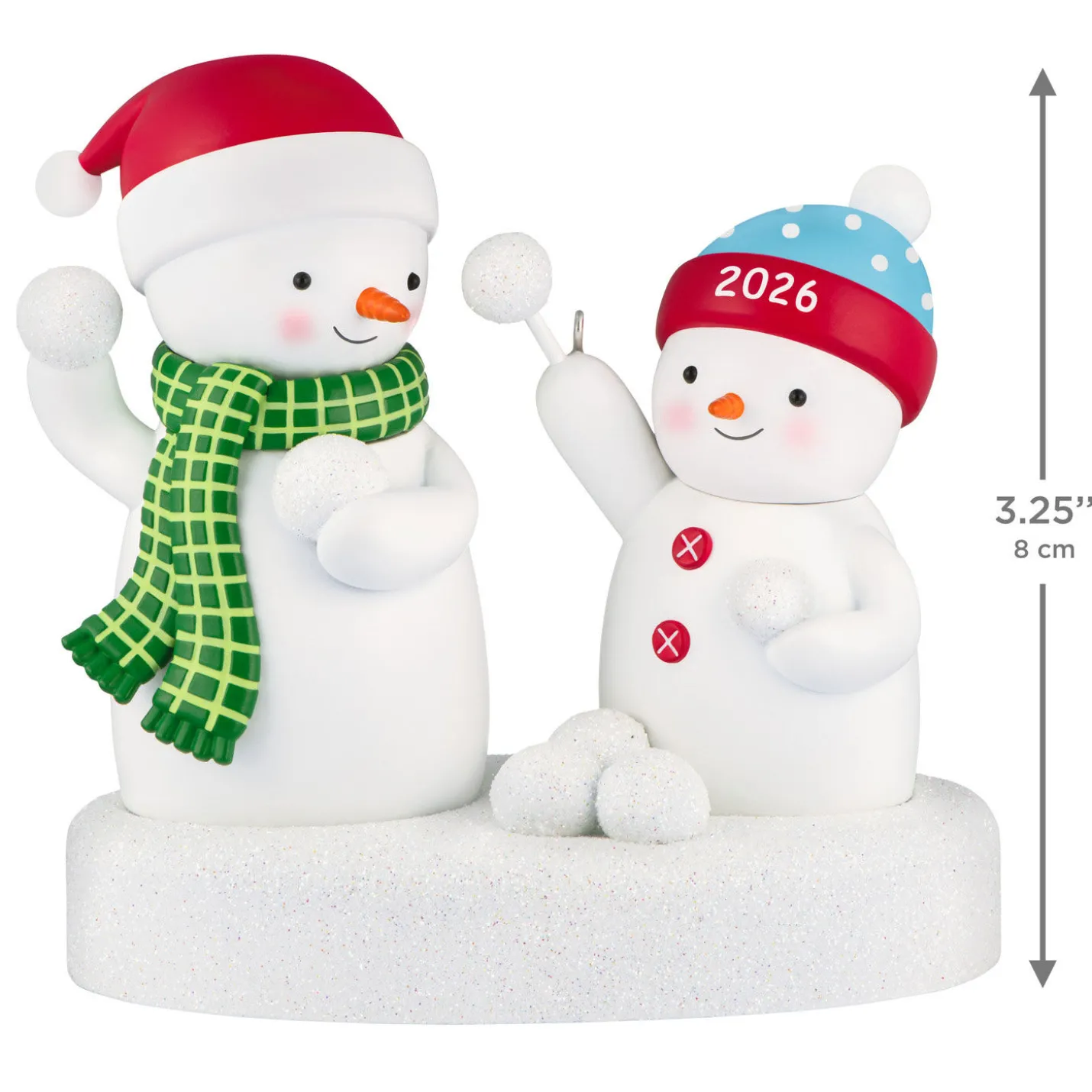 Snowball Fight 2026 Musical Ornament