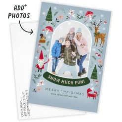 Snow Much Fun Flat Christmas Photo Card