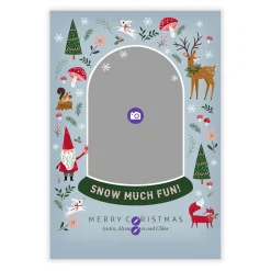 Snow Much Fun Flat Christmas Photo Card