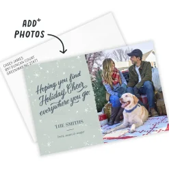 Snowy Cheer Flat Holiday Photo Card