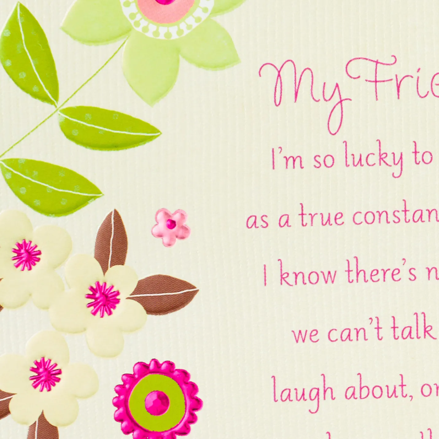 So Lucky to Have a Friend Like You Birthday Card for Her
