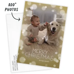 Soft Bubbles Flat Christmas Photo Card