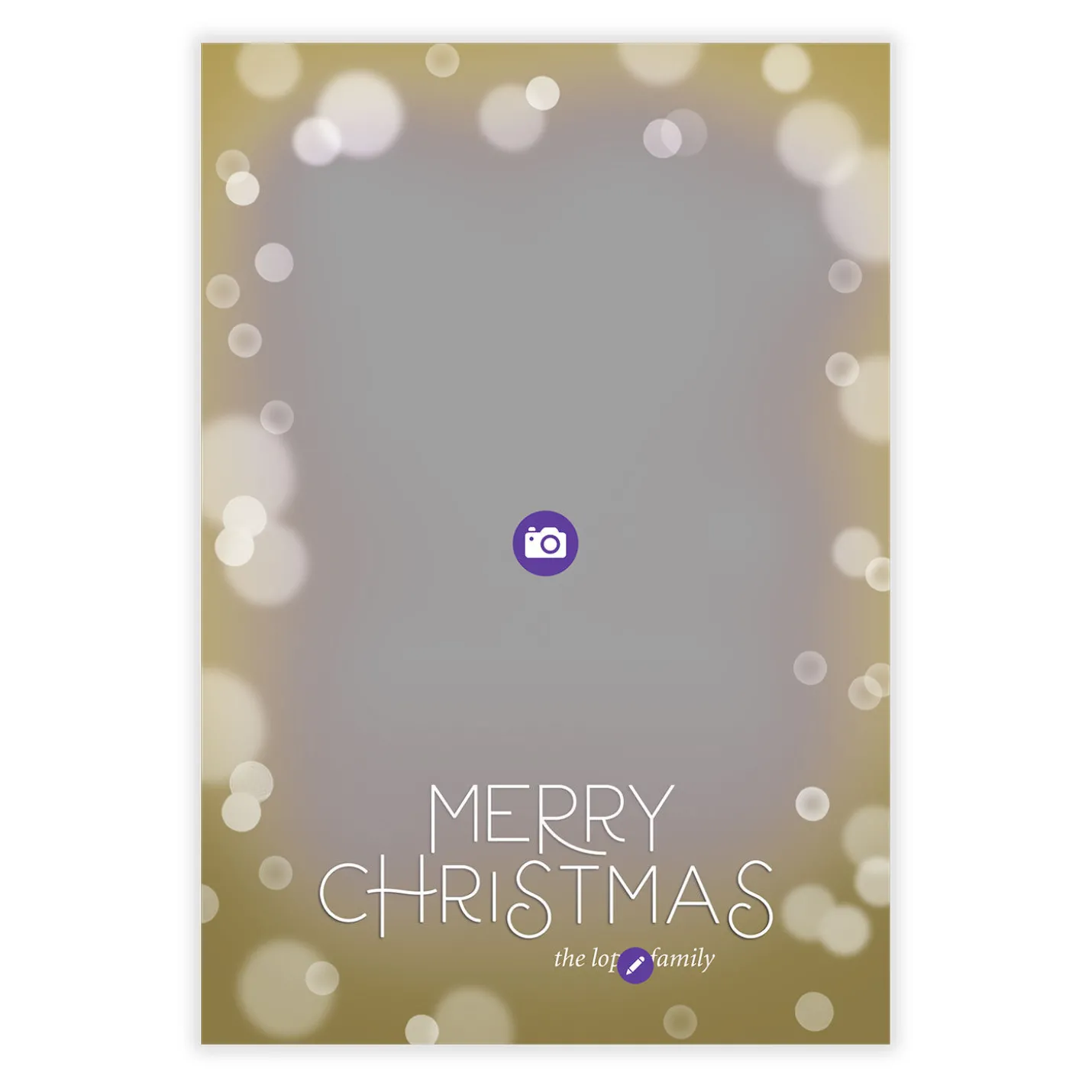 Soft Bubbles Flat Christmas Photo Card