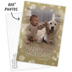 Soft Bubbles Flat Holiday Photo Card