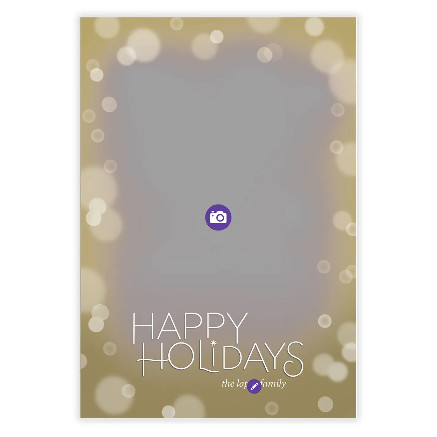 Soft Bubbles Flat Holiday Photo Card