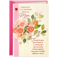 So Glad You're My Mom Religious Birthday Card for Mother