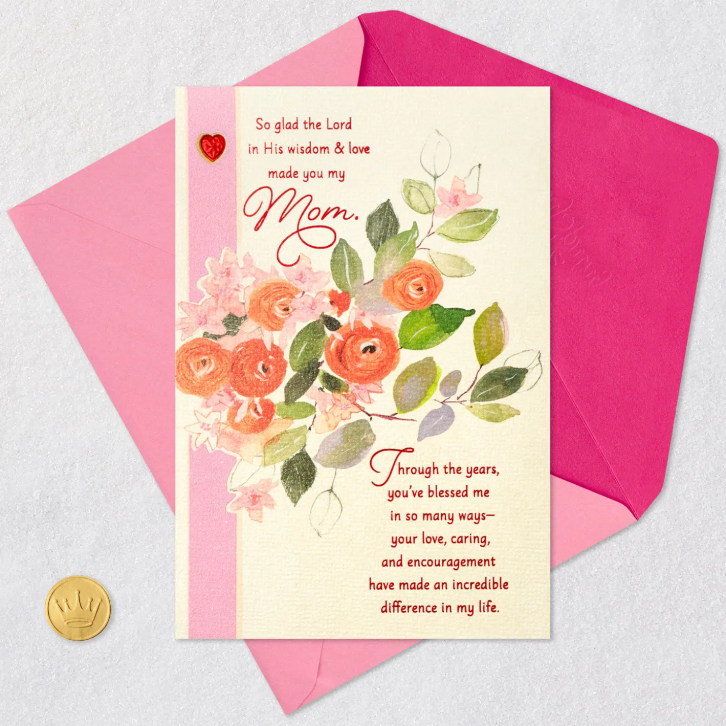 So Glad You're My Mom Religious Birthday Card for Mother