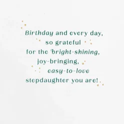 So Grateful for You Birthday Card for Stepdaughter