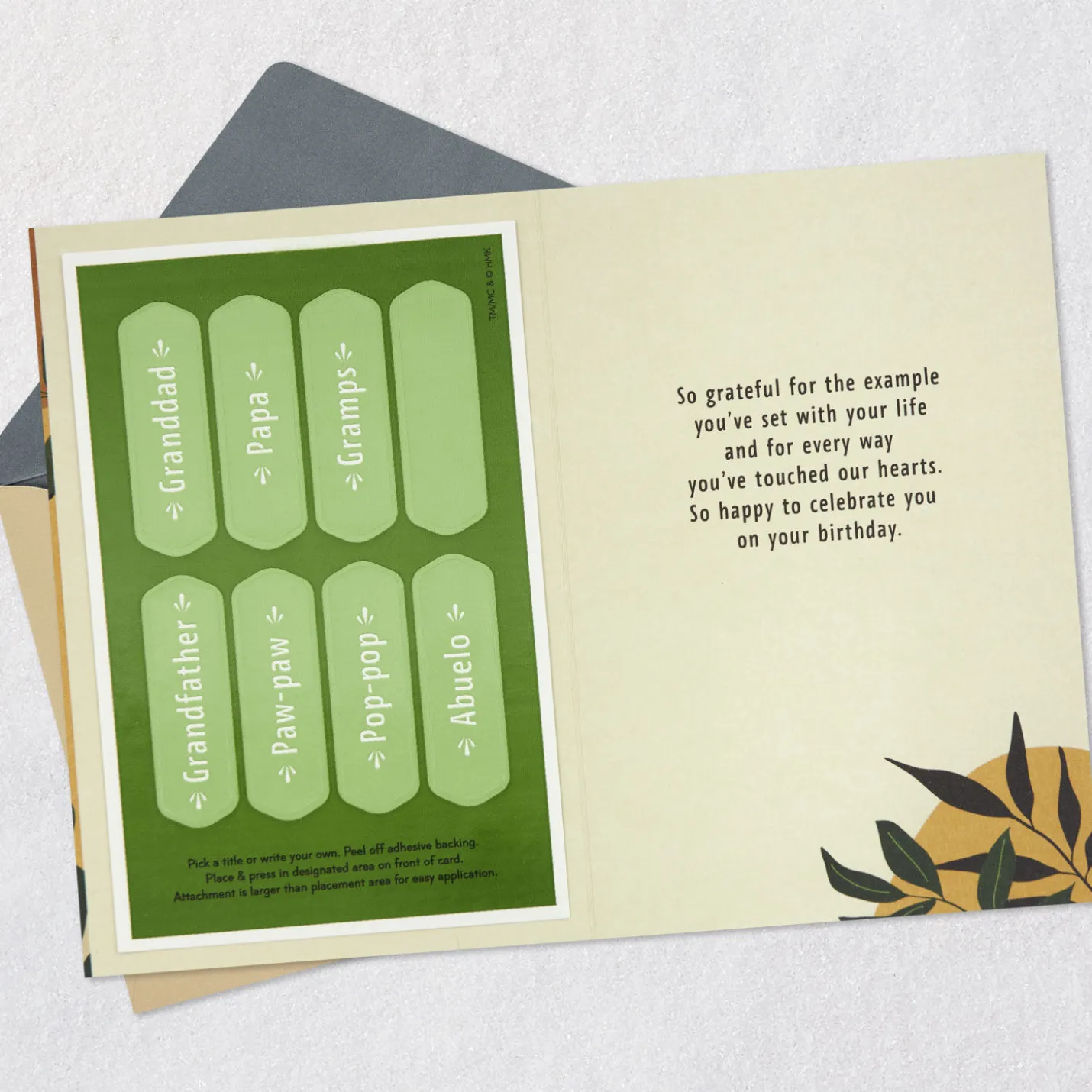 So Grateful for Your Example Customizable Birthday Card for Grandfather