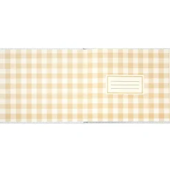 So Happy You're Here Blue and White Striped Guest Book