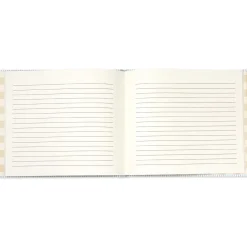 So Happy You're Here Blue and White Striped Guest Book