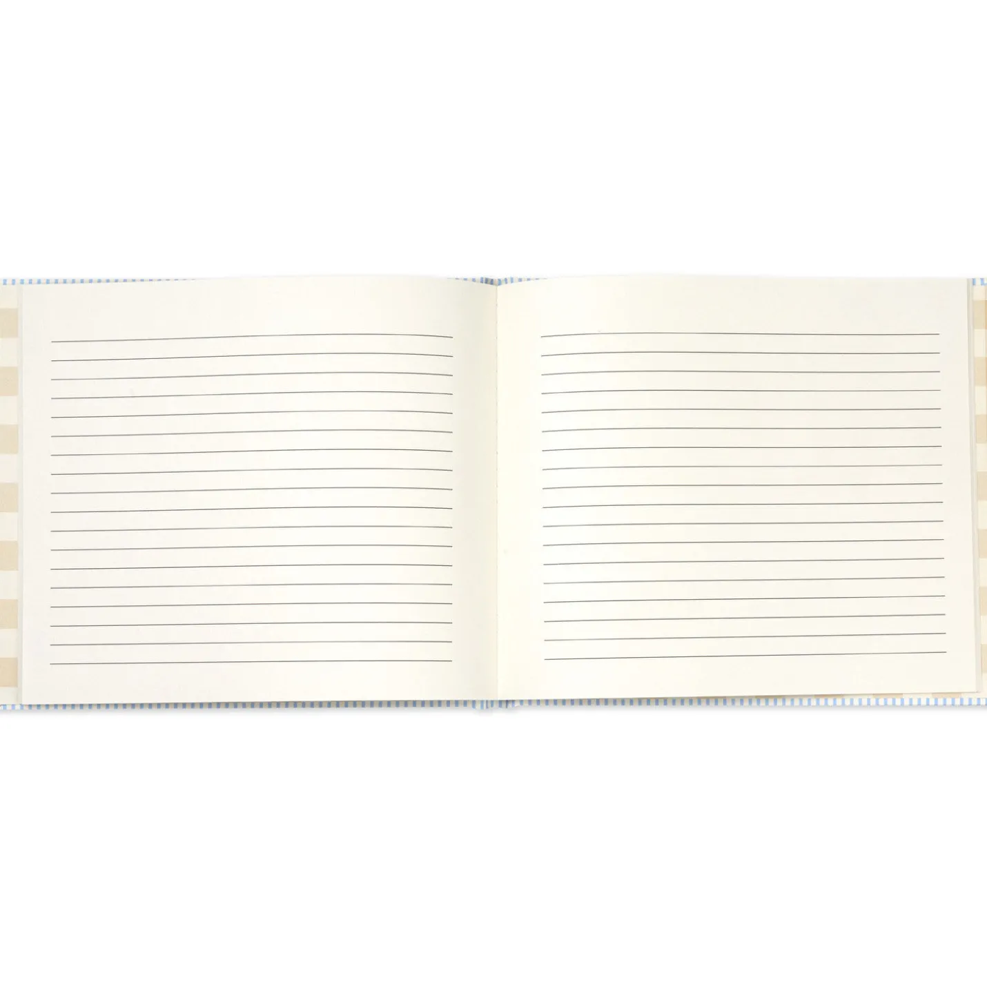 So Happy You're Here Blue and White Striped Guest Book